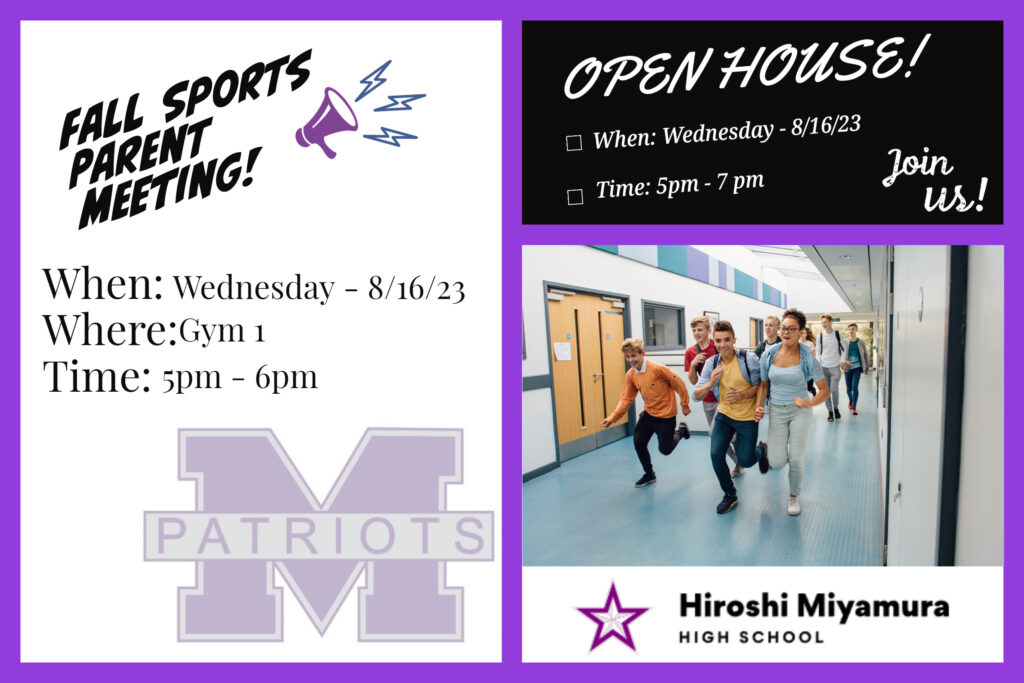 Fall Sports Meeting Open House 1